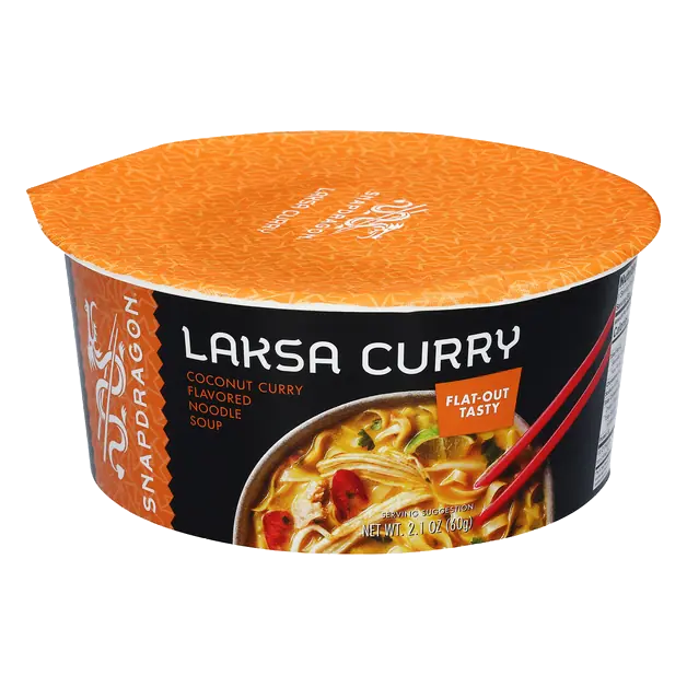 Laksa Curry Flavored Noodle Soup Bowl