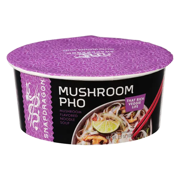 Mushroom Pho Flavored Noodle Soup Bowl