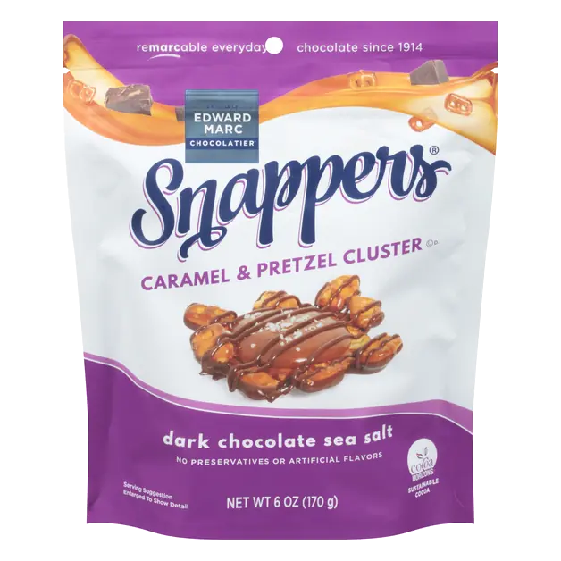 Caramel + Dark Chocolate Sea Salt Pretzel Cluster