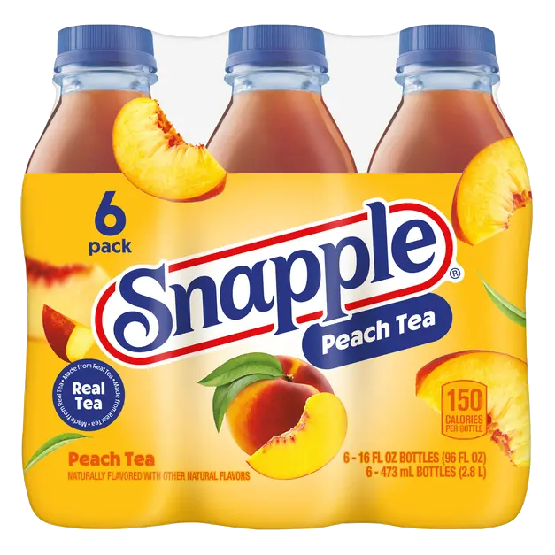 All Natural Peach Flavored Iced Tea - 6 pk Plastic