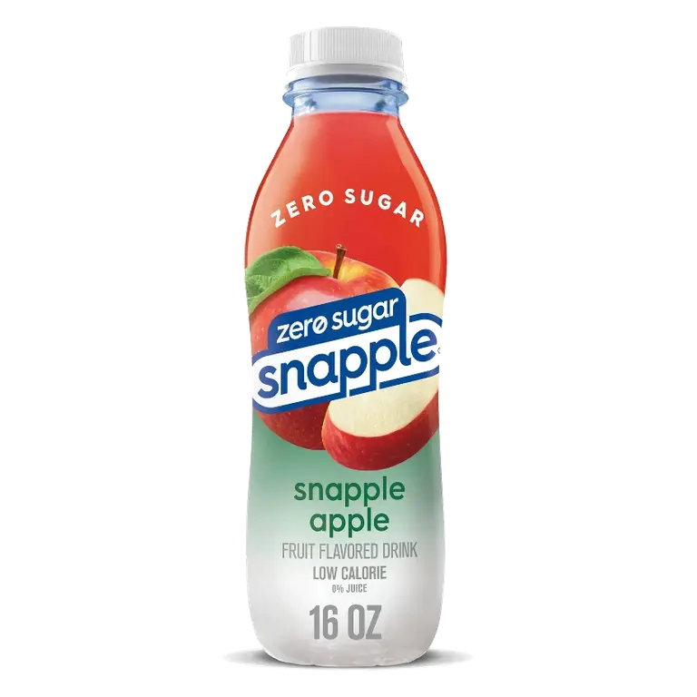 Snapple Apple Zero Sugar Juice Drink, 16 fl oz Bottle: Gluten-Free, Non-Caffeinated