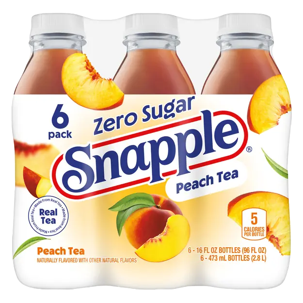 Zero Sugar Peach Flavored Iced Tea - 6 pk Plastic
