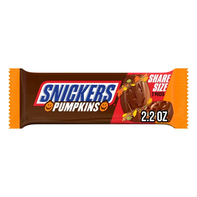 Snickers Original Halloween Pumpkin Candy Share Size, 2.20oz