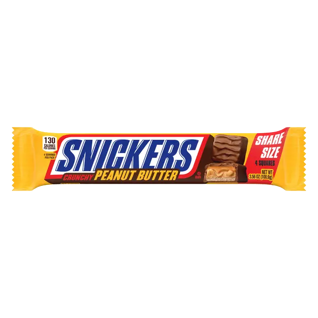 Peanut Butter Squared Candy Chocolate Bar Share Size