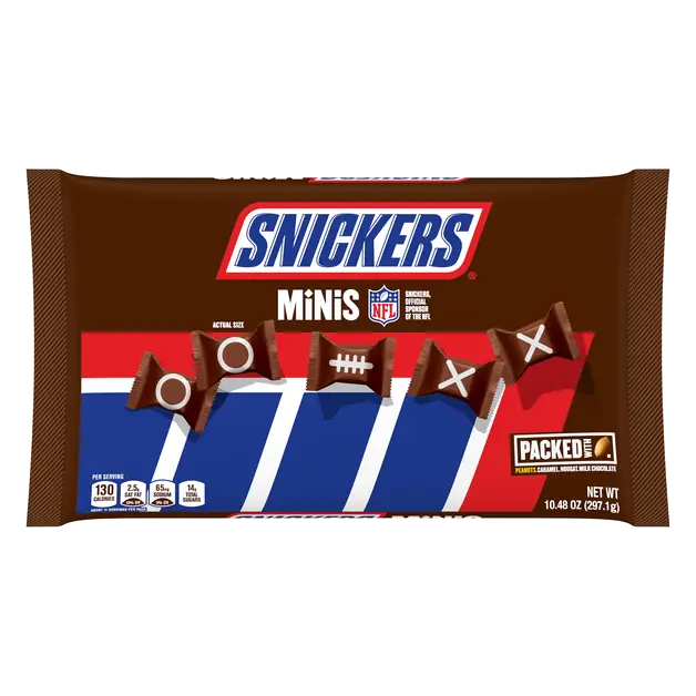 Peanuts Caramel & Milk Chocolate Candy Bar Minis NFL Edition