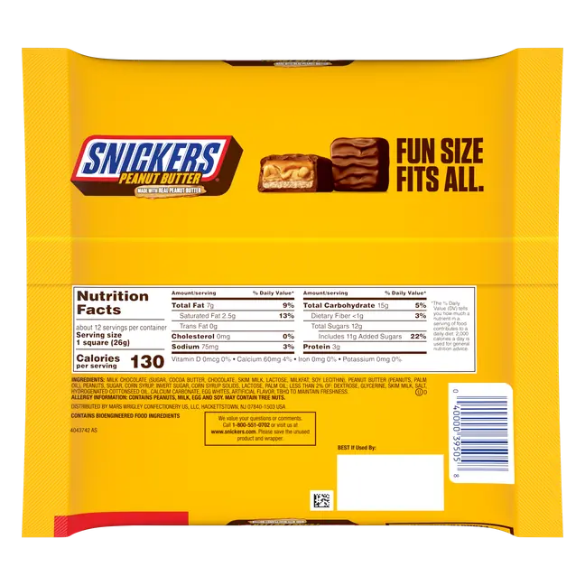 Real Peanut Butter, Caramel, Peanuts, Nougat, Milk Chocolate Bars