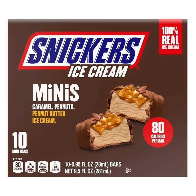 Snickers Caramel Chocolate Dessert Bars, 9.5 fl oz/10ct