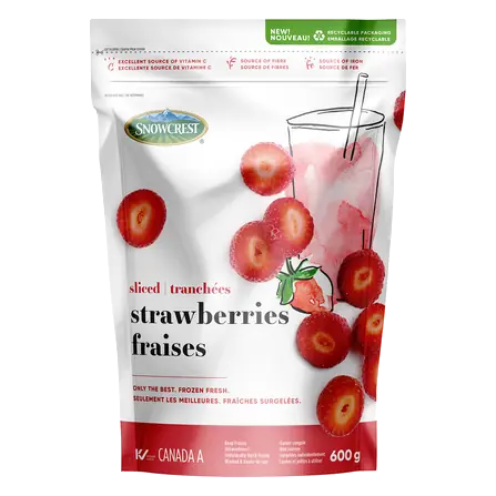 Frozen Sliced Strawberries 600 g