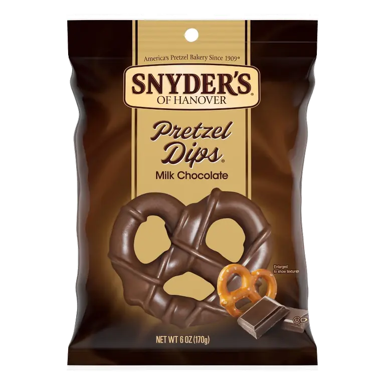 Snyder's of Hanover Holiday Milk Chocolate Pretzel Dips, 6oz: No Artificial Flavors, No Artificial Colors, Mild