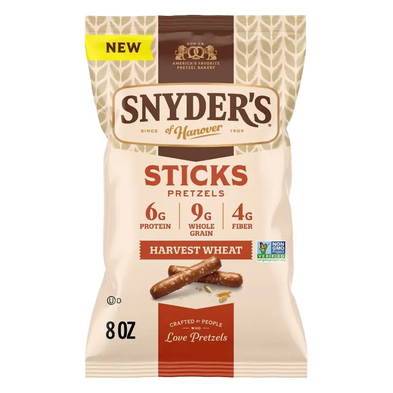 Snyder's of Hanover Multigrain Harvest Wheat Pretzel Sticks, 8oz