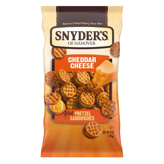 Cheddar Cheese Filled Pretzel Sandwiches