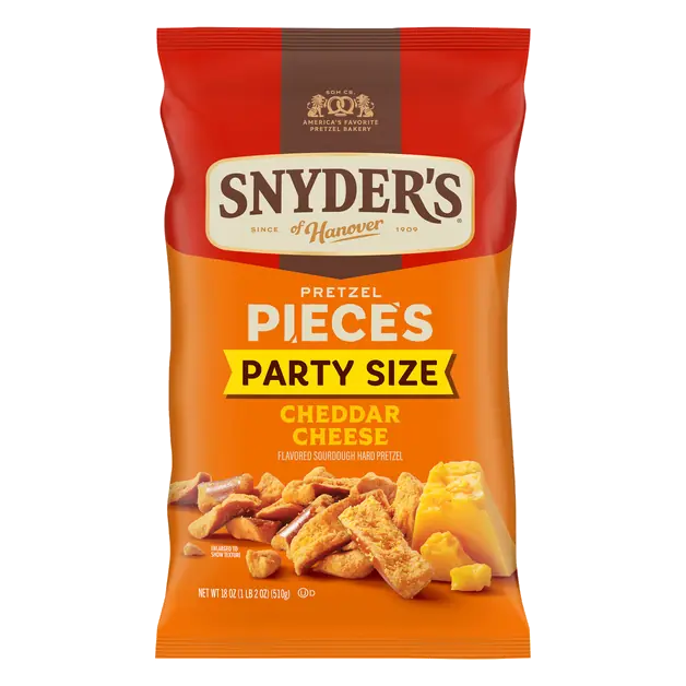 Cheddar Cheese Flavored Pretzel Pieces Party Size