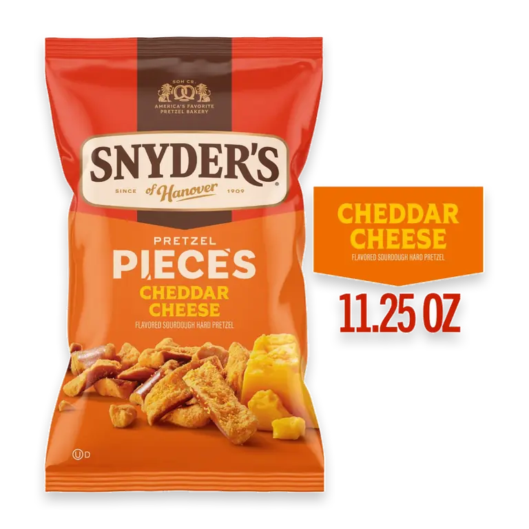 Cheddar Cheese Flavored Pretzel Pieces