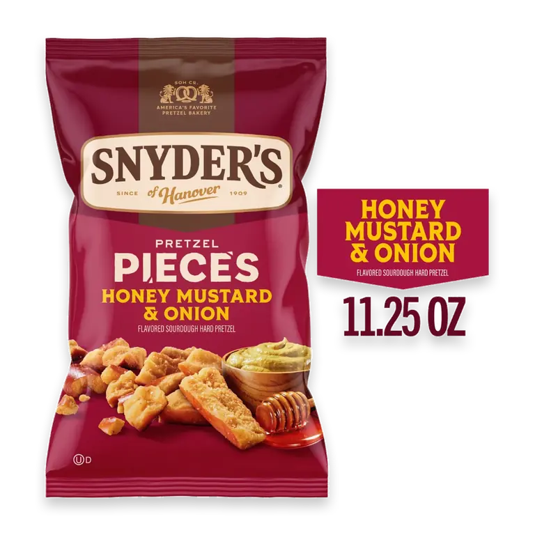 Honey Mustard & Onion Flavored Pretzel Pieces