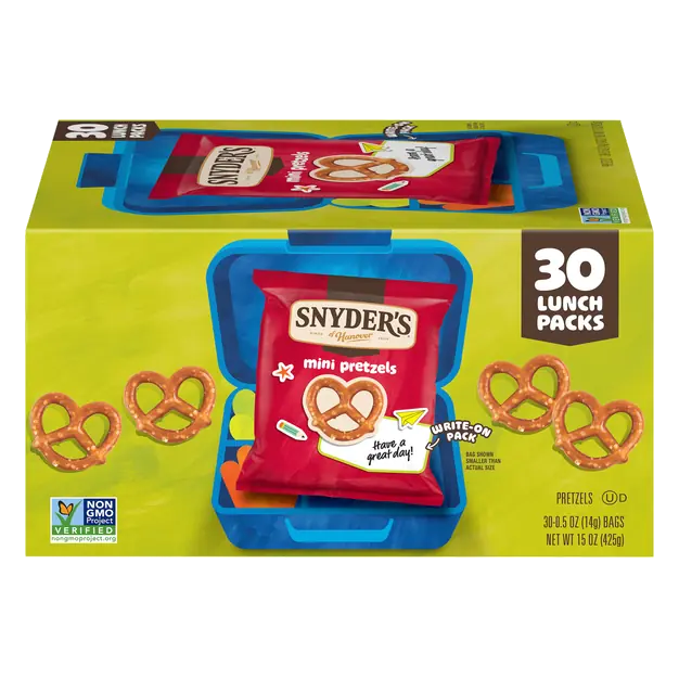 Mini Pretzel Lunch Snack Packs - 30 ct