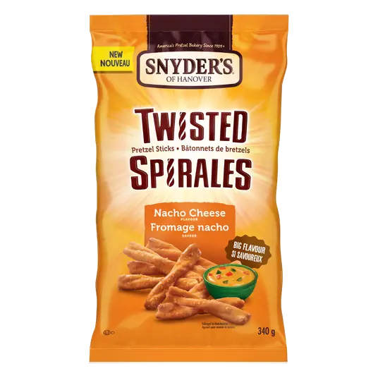 Snyder's Of Hanover Twisted Pretzel Sticks Nacho Cheese 340 g