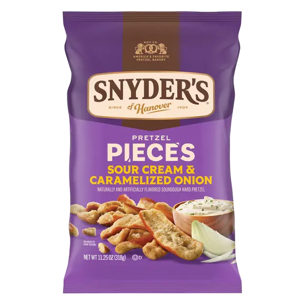Sour Cream & Caramelized Onion Flavored Pretzel Pieces