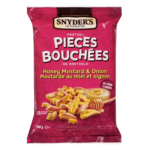 Of Hanover Pretzels Pieces Honey Mustard & Onion 240 g