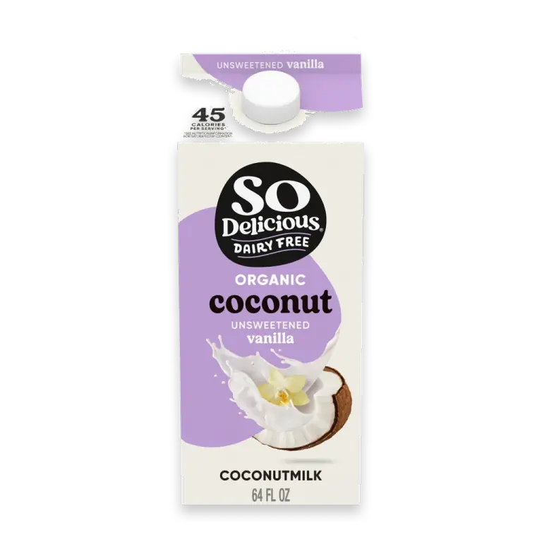 Dairy Free Organic Unsweetened Vanilla Coconut Milk Half Gallon