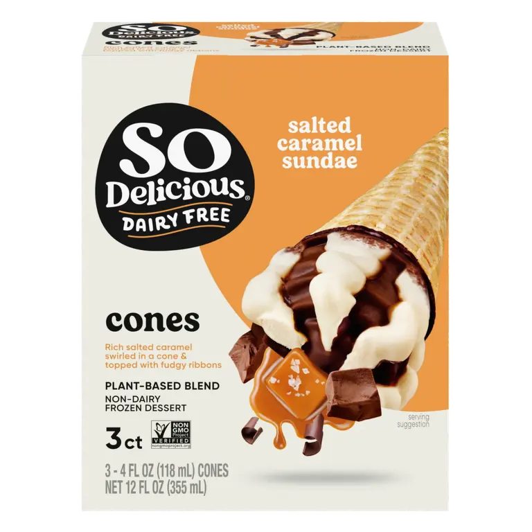 Salted Caramel Sundae Dairy-Free Frozen Dessert Cones