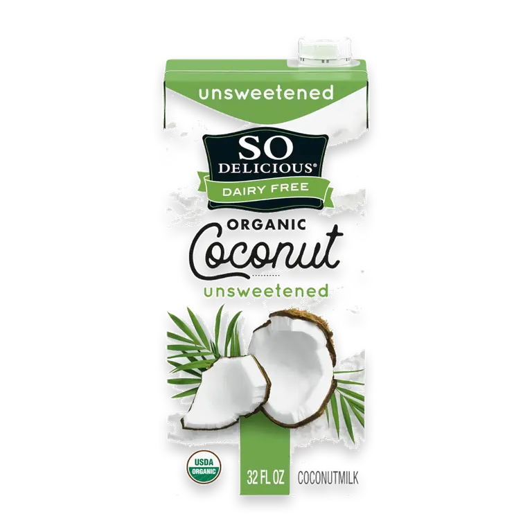 Dairy Free Shelf Stable Vegan and Gluten Free Unsweetened Organic Coconut Milk Carton