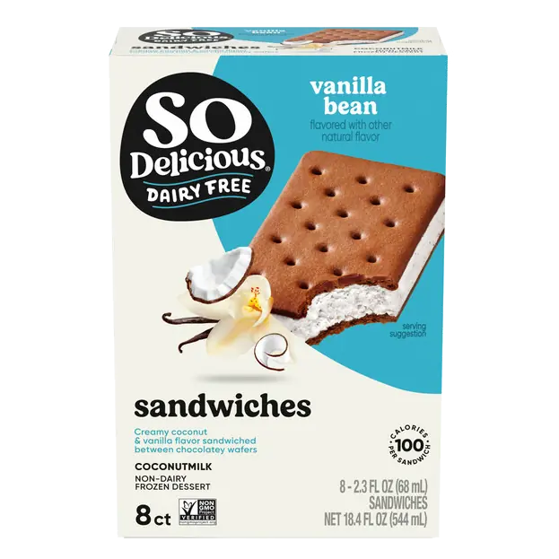 Dairy Free Vanilla Bean Coconutmilk Dessert Sandwiches - 8 ct