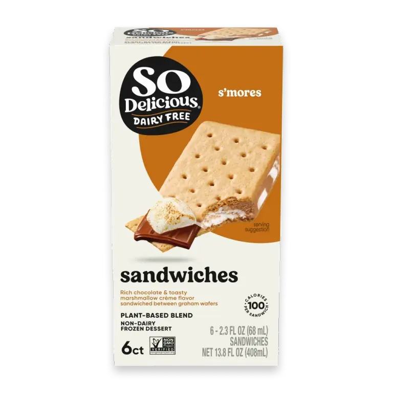 Dairy Free Vegan S'mores Frozen Dessert Sandwiches