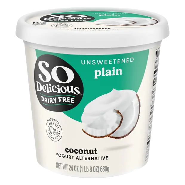 Dairy Free Vegan Unsweetened Plain Coconut Yogurt Alternative