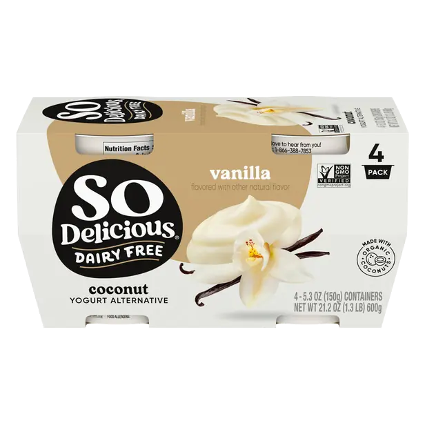 Dairy Free Vegan Vanilla Coconut Yogurt Alternative - 4 ct