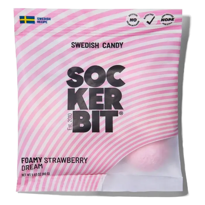 Sockerbit Swedish Candy Strawberry Dream, 2.82oz