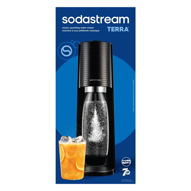 Terra Sparkling Water Maker Black