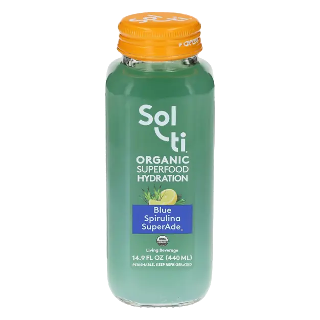 Organic SuperFood Hydration Blue Spirulina SuperAde Living Beverage