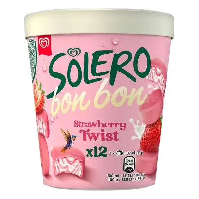 Bonbon Strawberry Twist Ice Cream Frozen Snack