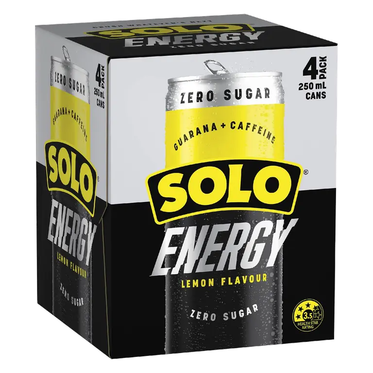Energy Drink Lemon No Sugar Cans