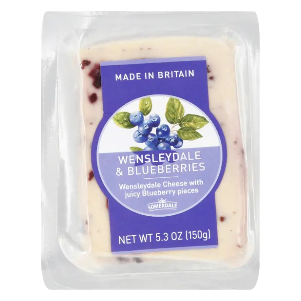 Imported Wensleydale Cheese with Blueberries Wedge