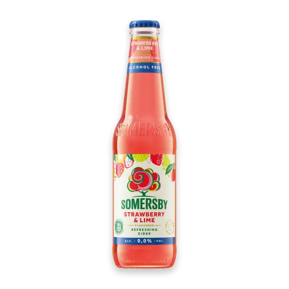 Strawberry Lime Sparkling 0,0% Alkfri Glas