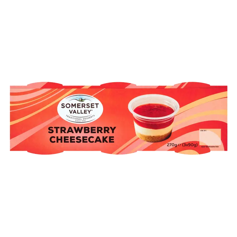 Somerset Valley Strawberry Cheesecake 270g (3 x 90g)