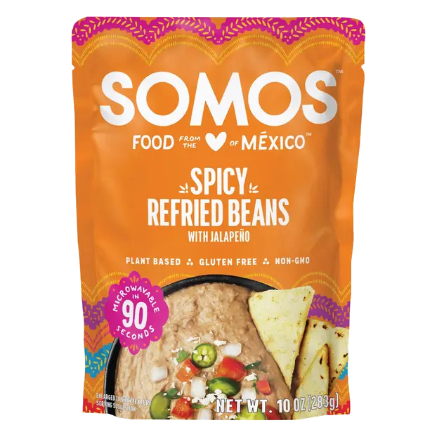 Gluten Free Spicy Refried Beans with Jalapeno