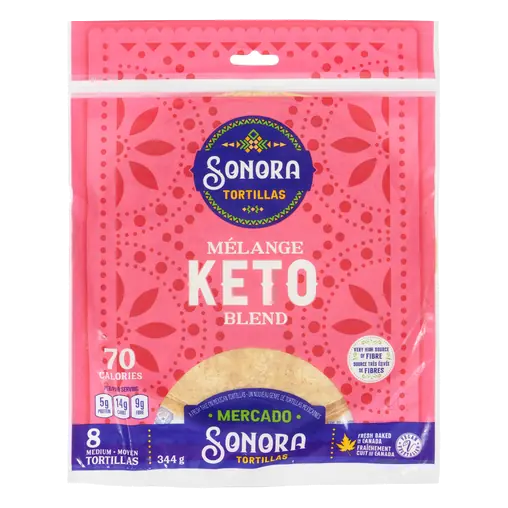 Sonora Tortillas Mercado Keto Blend Medium 8-Inch 344 g