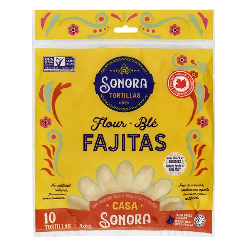 Sonora Tortillas Casa Flour Fajitas 10 Count 420 g