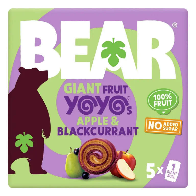 BEAR Giant Fruit Yoyos Apple & Blackcurrant Multipack 5x20g