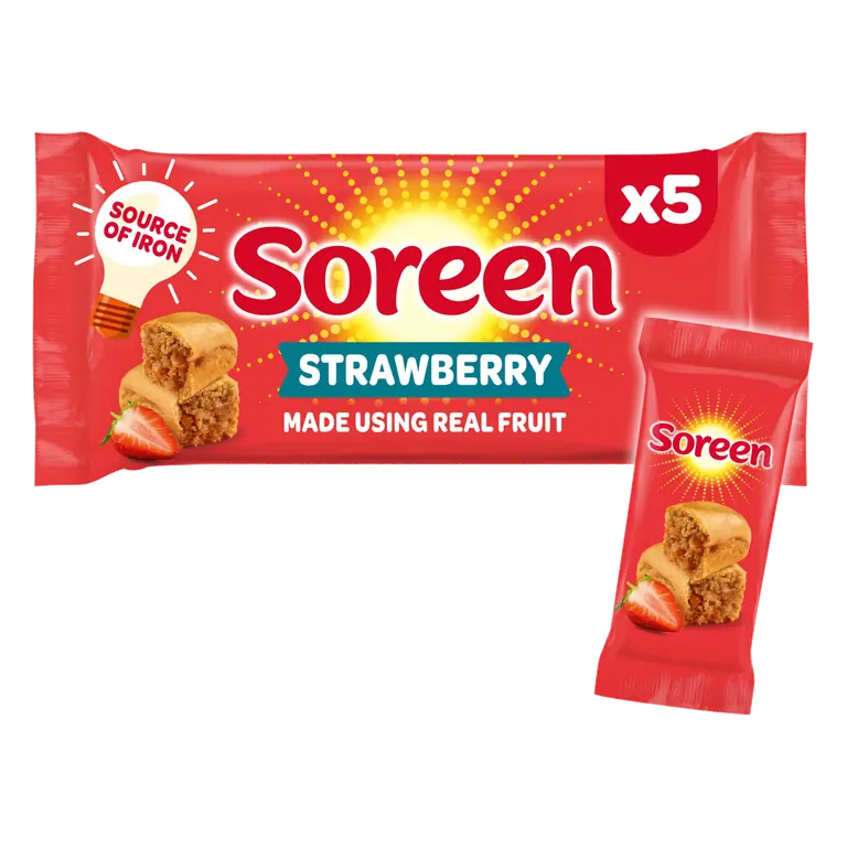 Soreen Strawberry Lunchbox Loaves Snack Bars 5 x 30g
