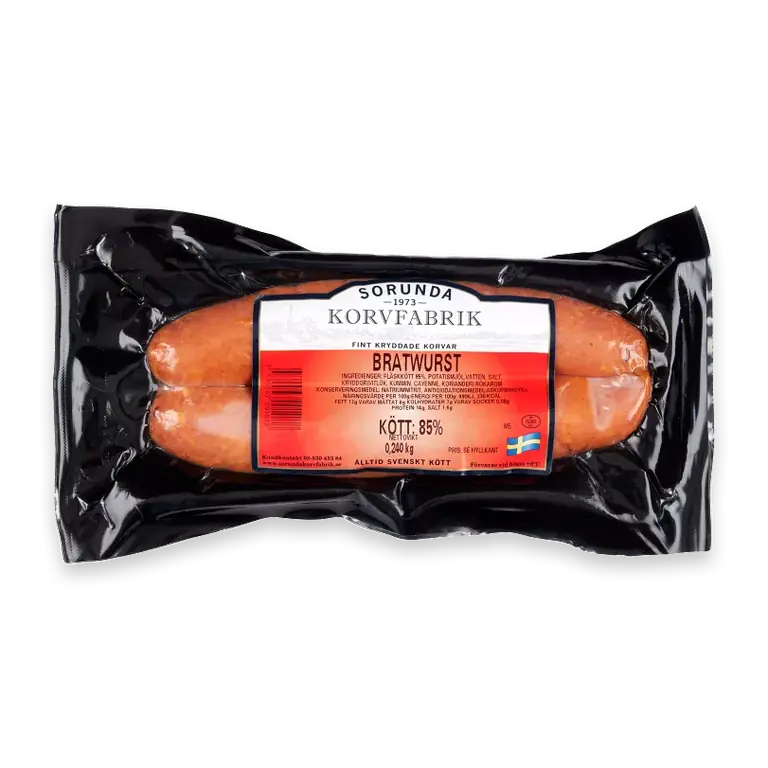 Bratwurst 85% Kötthalt 240g