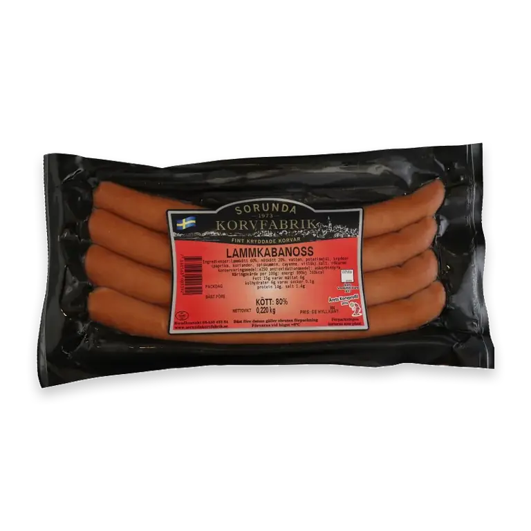 Lammkabanoss 80% Kötthalt 220g