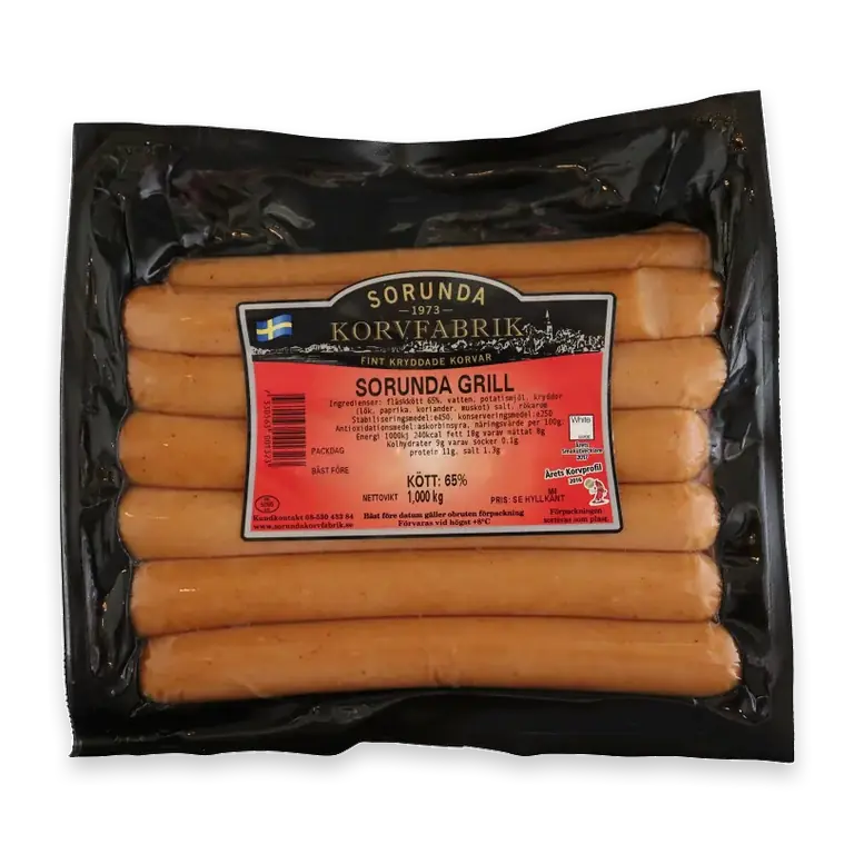 Sorunda Grill 65% Kötthalt 1kg