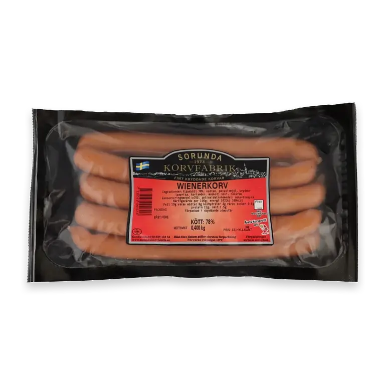 Wienerkorv 78% Kötthalt 400g