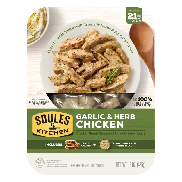 Creamy Garlic & Herb Chicken Breast Strips