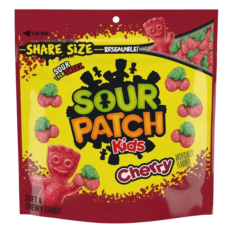 SOUR PATCH KIDS Cherry Soft & Chewy Gummy Candy Share Size, 10.86oz