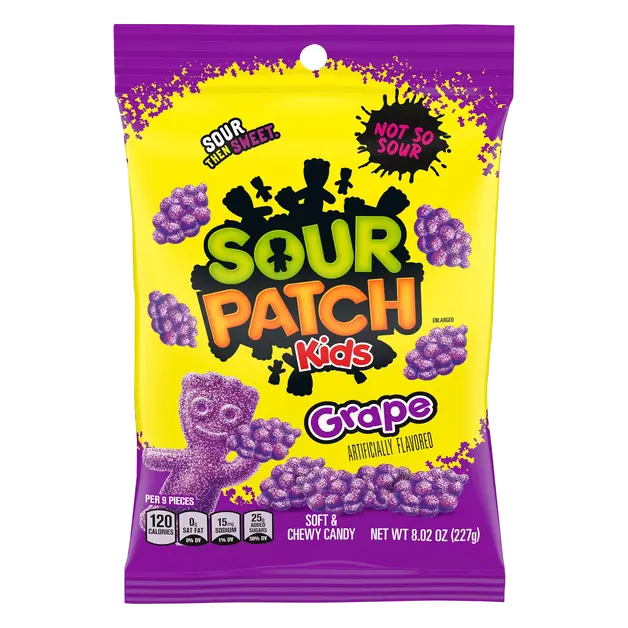 Kids Grape Sour Then Sweet Soft & Chewy Candy