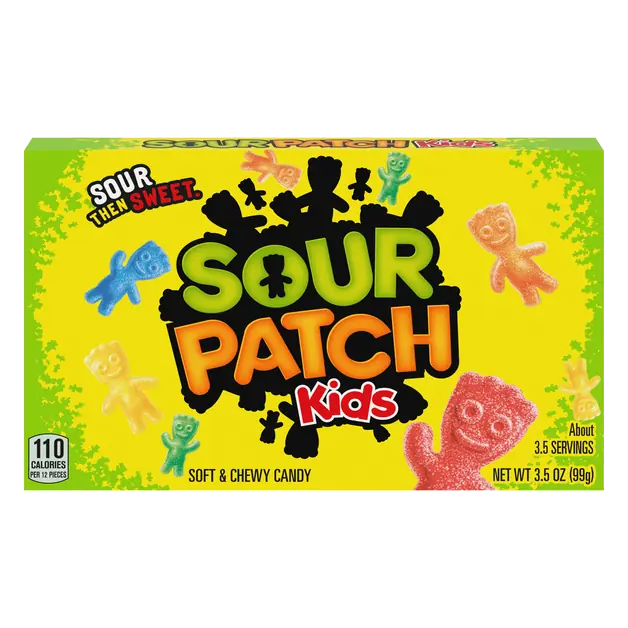 Kids Sour Then Sweet Soft & Chewy Candy Movie Theater Box
